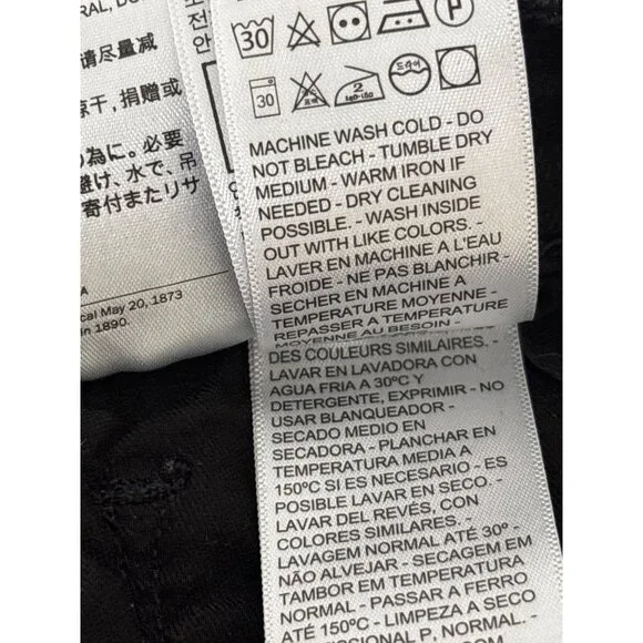 Indie Sleaze Levi’s 312 Jeans Black W30 L30 Slim Mid Rise Stretch Classic Rebel - Picture 6 of 16